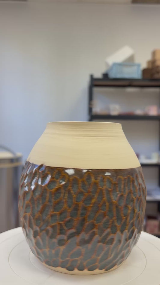 Vase Boule - grès blanc
