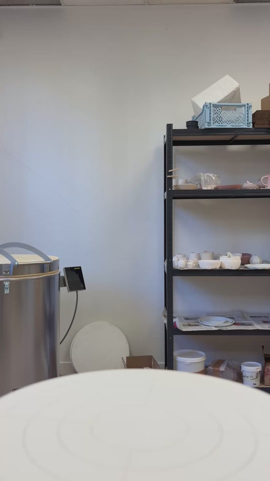 Vase Bouteille - grès blanc